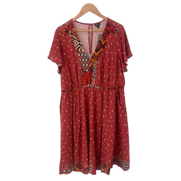Torrid Red Patterned Dress - Picture 5 of 11